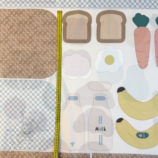 Bawełniana tkanina Farmers market PANEL digital print