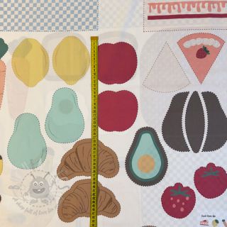 Bawełniana tkanina Farmers market PANEL digital print