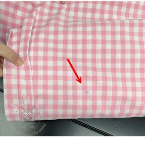 Bawełniana tkanina Check rosa 2nd class