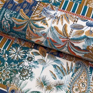 Tkanina dekoracyjna jacquard Basmati allover bleu