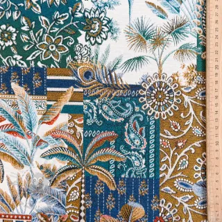 Tkanina dekoracyjna jacquard Basmati allover bleu