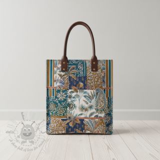 Tkanina dekoracyjna jacquard Basmati allover bleu