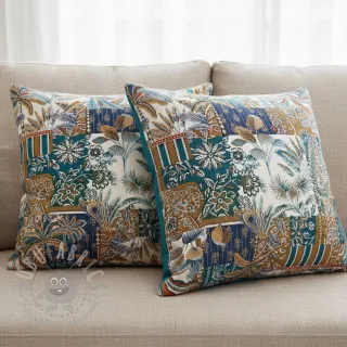 Tkanina dekoracyjna jacquard Basmati allover bleu