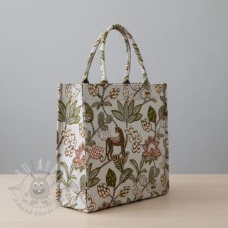 Tkanina dekoracyjna jacquard Soliman allover blanc