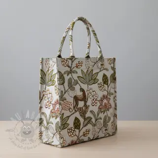 Tkanina dekoracyjna jacquard Soliman allover blanc