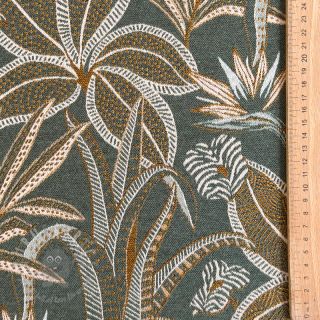 Tkanina dekoracyjna jacquard Moranto allover kaki