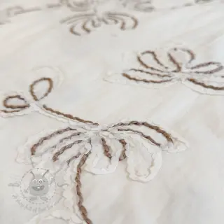 Bawełniana tkanina EMBROIDERY Loom En Light off white