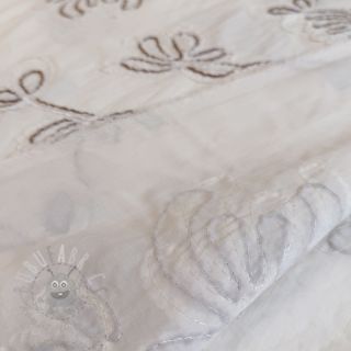 Bawełniana tkanina EMBROIDERY Loom En Light off white