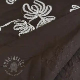 Bawełniana tkanina EMBROIDERY Loom En Light brown