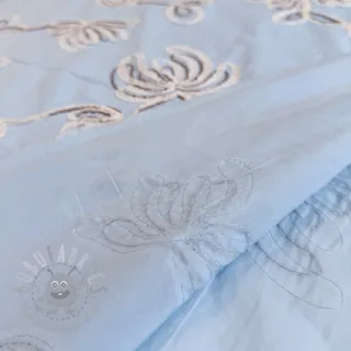 Bawełniana tkanina EMBROIDERY Loom En Light baby blue