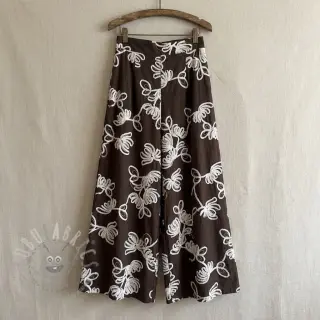 Bawełniana tkanina EMBROIDERY Loom En Light brown