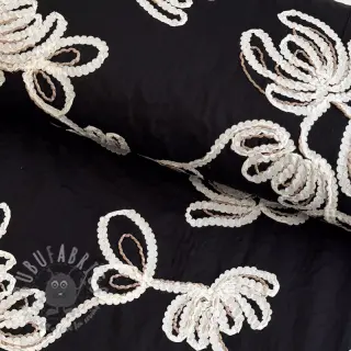 Bawełniana tkanina EMBROIDERY Loom En Light black