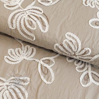Bawełniana tkanina EMBROIDERY Loom En Light natural