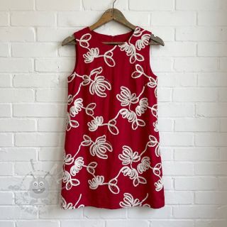 Bawełniana tkanina EMBROIDERY Loom En Light red