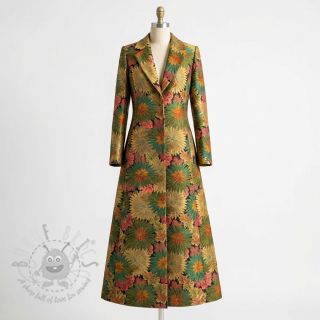 Tkanina dekoracyjna jacquard Matcha allover kaki