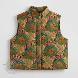 Tkanina dekoracyjna jacquard Matcha allover kaki