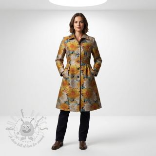 Tkanina dekoracyjna jacquard Matcha allover peanut