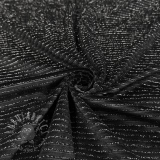 Tkanina elastyczny aksamit VELVET LUREX Stripe black
