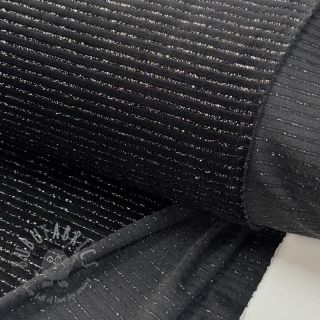 Tkanina elastyczny aksamit VELVET LUREX Stripe black