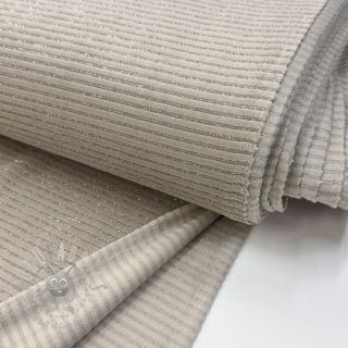 Tkanina elastyczny aksamit VELVET LUREX Stripe beige