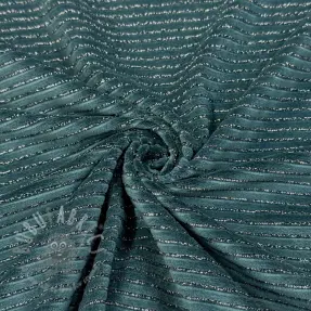 Tkanina elastyczny aksamit VELVET LUREX Stripe forest green