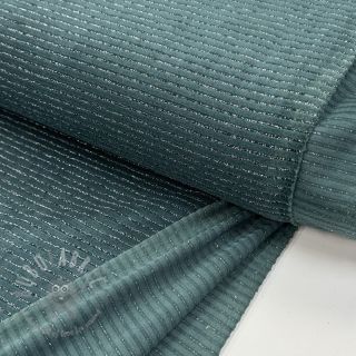 Tkanina elastyczny aksamit VELVET LUREX Stripe forest green