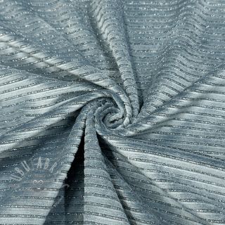 Tkanina elastyczny aksamit VELVET LUREX Stripe ocean green