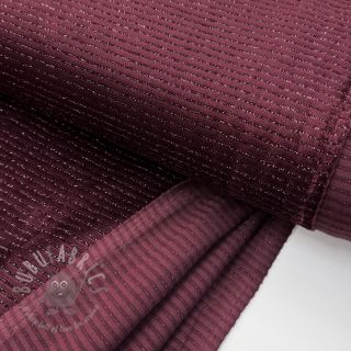 Tkanina elastyczny aksamit VELVET LUREX Stripe bordeaux