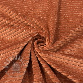 Tkanina elastyczny aksamit VELVET LUREX Stripe brick