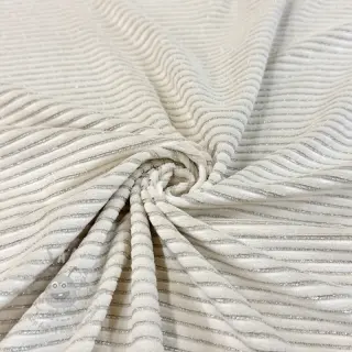 Tkanina elastyczny aksamit VELVET LUREX Stripe off white