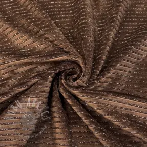 Tkanina elastyczny aksamit VELVET LUREX Stripe dark brown