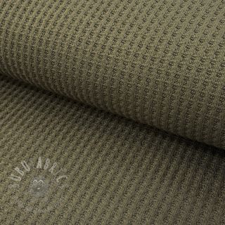 Dzianina swetrowa WAFFLE BIG KNIT khaki