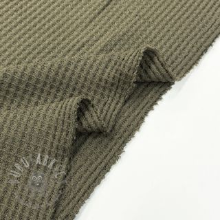 Dzianina swetrowa WAFFLE BIG KNIT khaki