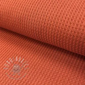 Dzianina swetrowa WAFFLE BIG KNIT rust