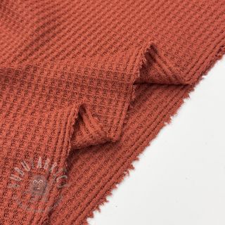 Dzianina swetrowa WAFFLE BIG KNIT rust