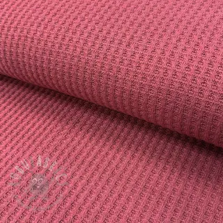 Dzianina swetrowa WAFFLE BIG KNIT dark salmon