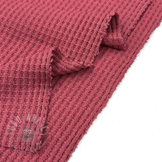 Dzianina swetrowa WAFFLE BIG KNIT dark salmon