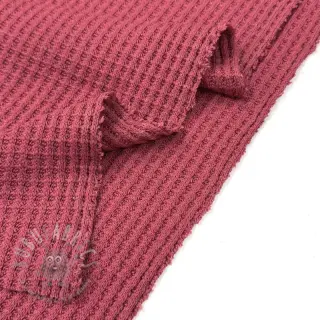 Dzianina swetrowa WAFFLE BIG KNIT dark salmon