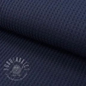 Dzianina swetrowa WAFFLE BIG KNIT navy