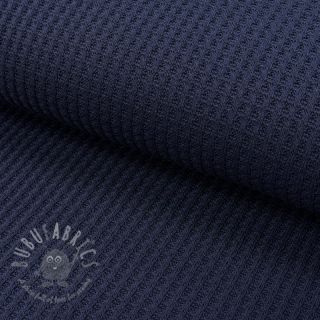 Dzianina swetrowa WAFFLE BIG KNIT navy