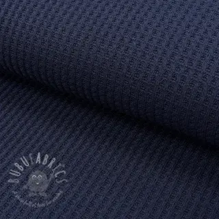 Dzianina swetrowa WAFFLE BIG KNIT navy