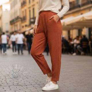 Dzianina swetrowa WAFFLE BIG KNIT rust