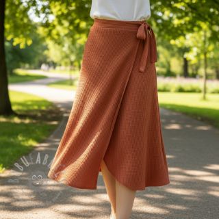 Dzianina swetrowa WAFFLE BIG KNIT rust