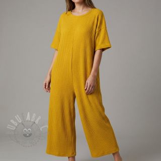 Dzianina swetrowa WAFFLE BIG KNIT ochre