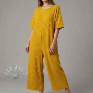 Dzianina swetrowa WAFFLE BIG KNIT ochre