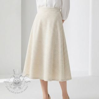 Tkanina elastyczny aksamit VELVET LUREX Stripe off white