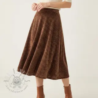 Tkanina elastyczny aksamit VELVET LUREX Stripe dark brown