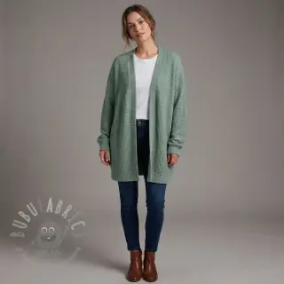 Dzianina swetrowa Angora honey ocean green