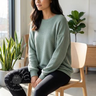 Dzianina swetrowa Angora honey ocean green