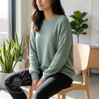Dzianina swetrowa Angora honey ocean green